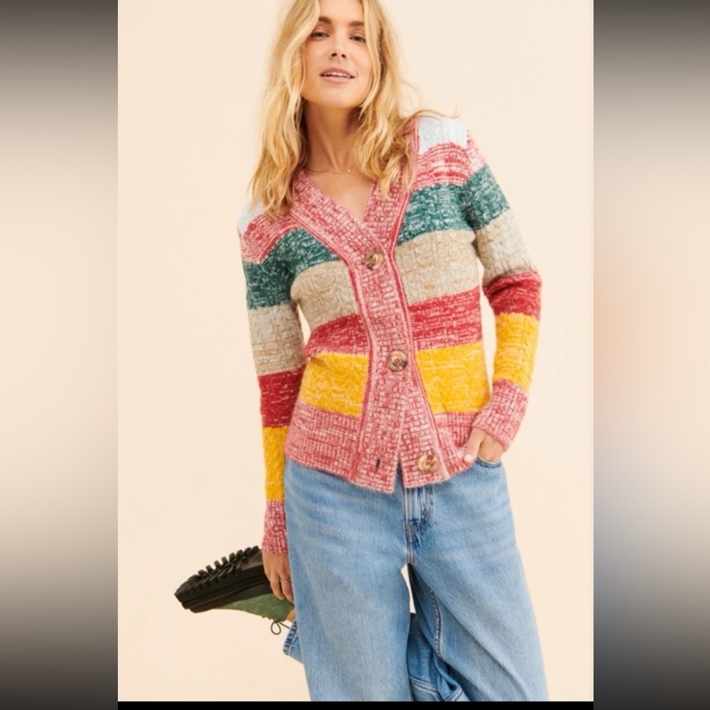 GLAMOROUS DARK RED MULTI MELANGE CARDIGAN
Size US 8 - Picture 2 of 12